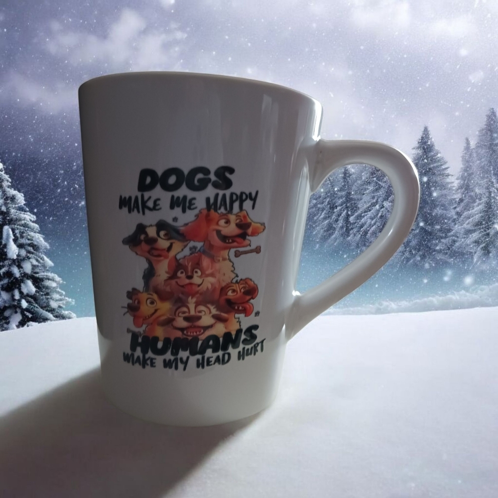 Hand Crafted White Dog Humor Mug